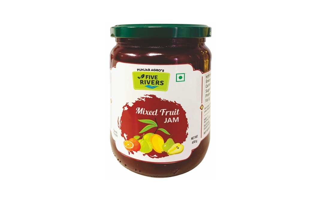 Five Rivers Mixed Fruit Jam    Glass Jar  650 grams